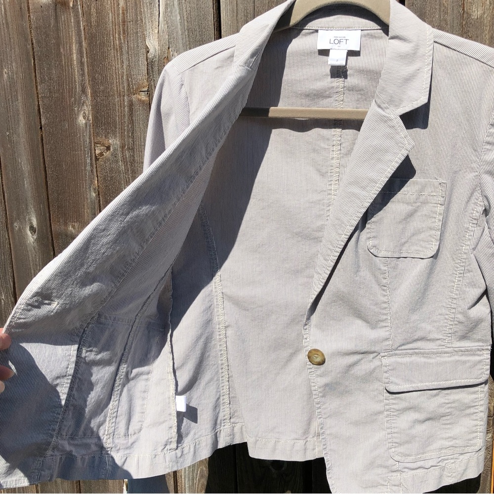 Loft One Button Blazer Jacket Size 2 - image 7